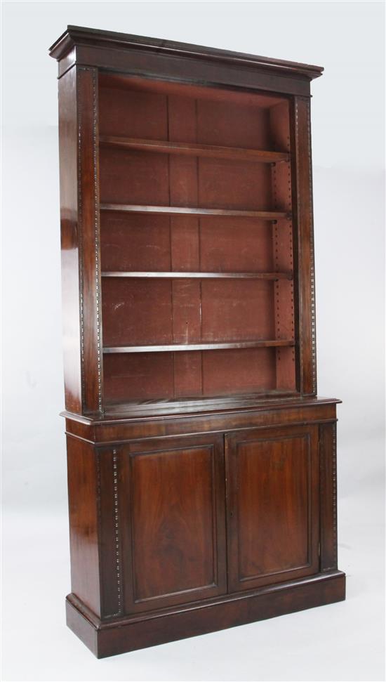 A Victorian mahogany bookcase, W.3ft 8in. D.1ft 2in. H.7ft 5in.